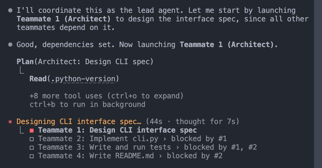 Ejemplo de to-do list de Claude Code en el terminal